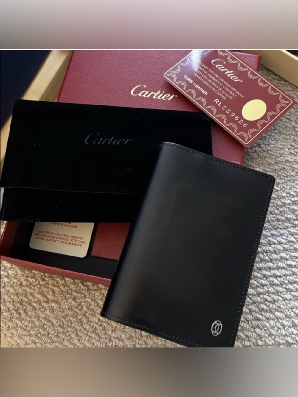 Cartier Black Leather Card Holder